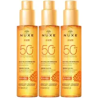 Nuxe Sun Sonnenöl Gesicht & Körper LSF 50 x3 3x150 ml Öl