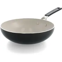 KitchenAid - Coloured Aluminum Wok - Matte Black - 28 cm