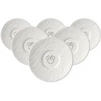 Villeroy & Boch Espresso-Untertasse Manufacture Rock Mickey Mouse Blanc Ø12 (6er Set)