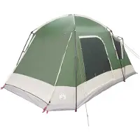 vidaXL Hütten-Zelt mit Dach Grün 8-Personen Polyester und Stahl