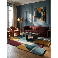 KADIMA DESIGN Wollteppich geformt Bunt 120 x 180 cm - HALLEIN