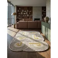 KADIMA DESIGN Wollteppich Hoch-Tief Grün 200 x 300 cm - SOAR
