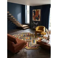 KADIMA DESIGN Wollteppich Hoch-Tief Terrakotta 160 x 230 cm - SOAR