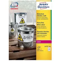 Avery Zweckform Wetterfeste Folien-Etiketten L4773-100, 63,5 x 33,9 mm, permanent, weiß