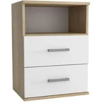 Masseno NACHTTISCH NOCTA 48/65,5/35 cm Weiß