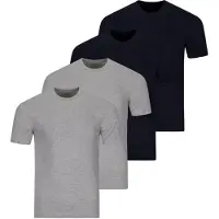 Ragman Unterhemd / Shirt Kurzarm Basic in Grau / blau | Gr.: L