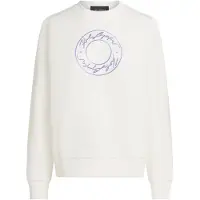 Karl Lagerfeld Big Luna Print Sweatshirt Snow White Größe: M | Longsleeves Outlet | Damen | Weiß