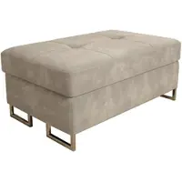 Masseno POLSTERHOCKER BARLET Creme 100x60 cm