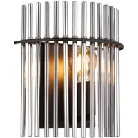 Globo Lighting LED Wandleuchte, Metall, Glas, rauchfarben H 26 cm