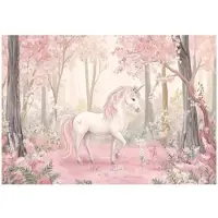 WALLARENA Fototapete Mädchen in Rosa | Gr.: 400 x 280 cm