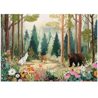 WALLARENA Fototapete Wald in Grün | Gr.: 400 x 280 cm