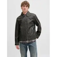 Jack & Jones Bikerjacke "JJECASABLANCA PU JACKET NOOS" ohne Kapuze mit Fronttaschen