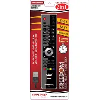 Superior FREEDOM 2v1, DTT, DVD/Blu-ray, Medienzentrum, Media player, SAT, TV, VCR, RF Wireless, Drucktasten, Schwarz