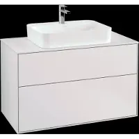 Villeroy & Boch V&B Waschtischunterschrank Wandbeleuchtung Finion 100x60,3cm, Abd.-Pl. wh. m, wh. m Lac