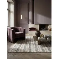 KADIMA DESIGN TEPPICH aus Wolle handgewebt HYTHE in Natur, gestreift, 200 x 300 cm