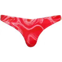 Superdry für Damen. W3010389A Bikinihose in kräftigem Rosa mit auffälligem Muster (S), Strandbekleidung, Recyceltes Polyester, Nachhaltig