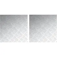 vidaXL Treppe Tritt Quadratisch 2 pcs Silber 50 x 50 cm Aluminium