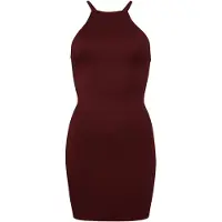 Superdry für Damen. W8011537A Kastanienbraunes Minikleid mit olympischem Rücken (XL), Lässig, Modal, Ärmellos / Hosenträger