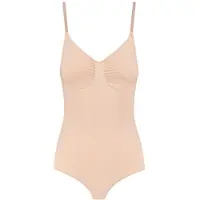 Bye Bra Korrektiver Body Soft Touch Seamless Bodysuit Ultra Low Back Damen Beige-M