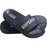 Superdry für Damen. WF310185A Flip Flops mit Code navy Logo (36/37), Wohnung, Keine, Lässig, Strandbekleidung, Marine