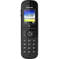 Panasonic KX-TGH710, DECT-Telefon, Kabelloses Mobilteil, Freisprecheinrichtung, 200 Eintragungen, Anrufer-Identifikation, Schwarz