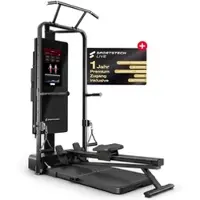 Sportstech Home Gym sGym Pro, 160x90x220cm, 21′′ Touch-Display mit STL App, Trainingsplänen, Workouts und Tracking, Gewichte bis 120 kg, Klimmzug, Dipbar, Kabelzug, 400+ Übungen, Ganzkörpertraining