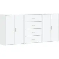 Helloshop26 - Buffet Sideboard Kommode Kleiderschrank Aufbewahrungsm√∂bel Organizer für Küche Wohnzimmer Lounge 3-teilig 60 x 31 x 02_0036989