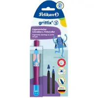 Pelikan griffix Tintenschreiber Sweet Berry für Rechtshänder, Schreiblernstift mit ergonomischer