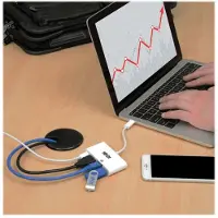 Eaton Corporation U444-06N-HGU-C USB-C Multiport Adapter – HDMI, USB 3.x (5 Gbps) Nabenanschluss, Gigabit Ethernet, 60 W PD-Aufladung, HDCP, Weiß, 1920 x 1080 Pixel
