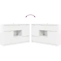 vidaXL Sideboard Hochglanz Weiß 100 x 30 x 65,6 Holzwerkstoff