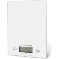 Esperanza EKS002W, Elektronische Küchenwaage, 5 kg, 1 g, Weiß, Arbeitsplatte, Rechteck
