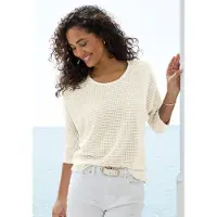 Vivance 3/4-Arm-Shirt "mit sommerlicher Waffelstruktur" aus bügelfreier Strickqualität