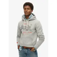 Superdry für Herren. M2014122A Vintage Heritage Sweatshirt in Grau mit lockerer Passform (XL), Lässig, Baumwolle