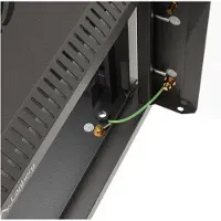 Lanberg WF11-3306-10B, Wandmontiertes Regal, 6U, 30 kg, Sperrschloss, Ablageschienen, Verbessertes Kabelmanagement