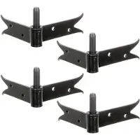 Alberts 4 x Eck-Kloben, 140 x 120 mm, zum Anschrauben, Dornmaß Ø14 mm, schwarz