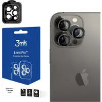 3MK Lens Protection Pro iPhone 15 Pro Max 6.7" grafitowy/graphite Ochrona na obiektyw aparatu z ramk