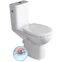 Sapho HANDICAP Erhöhtes Kombi-WC, Rimless, Abgang waagerecht, Weiß