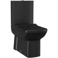 Creavit LARA Kombi-WC, Abgang senkrecht/waagerecht, schwarz matt