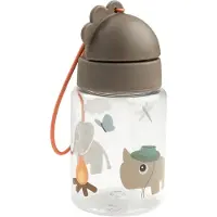 Done by Deer - Trinkflasche mit Strohhalm - Tiny trails Sand - 280 ml