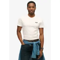 Superdry Rundhalsshirt "ESSENTIAL CONTRAST EMB TEE" Slim Fit, aus Baumwolle und Single Jersey, mit Print, pflegeleicht