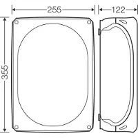 Hensel KF 5000 G, Polycarbonat (PC), Grau, IP66, IP67, IP69, 255 mm, 122 mm, 355 mm