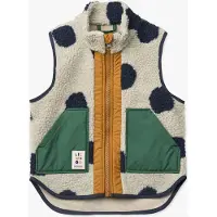 Liewood Noam Teddyfleece-Weste, Spot Dot/Mist, 116