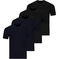 Ragman Unterhemd / Shirt Kurzarm Basic in Schwarz / blau | Gr.: XXL