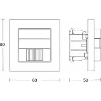 Steinel IR 180 COM 1, Passiver Infrarot-Sensor (PIR), Kabelgebunden, 20 m, Wand, Indoor, Weiß