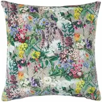 Homescapes KISSENHÜLLE Botanical Garden – Samt violett 46/46 cm