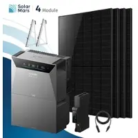 SolarMars Anker SOLIX Solarbank 4 E5000 Pro Balkonkraftwerk Speicher mit 500W Solarmodul Set - 2000Wp ‚Äì 4 Module üî• / 1x BP5000 üî• / Balkon