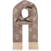 Liu Jo Damen Schals Logo - Scarf/shawl - Taupe - Größe ONESIZE