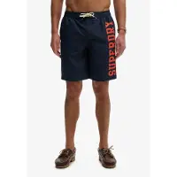 Superdry Badeshorts "LOGO 19 BOARDSHORT" lockere Passform, bedruckte Optik, aus Polyester