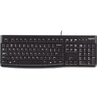 Logitech K120, Kabelgebunden, USB, QWERTY, Schwarz