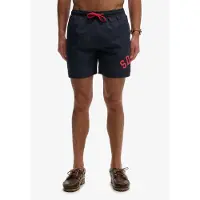 Superdry Badeshorts "PRINTED LOGO 16 SWIM SHORT" modische Passform, unifarbenes Design, aus Polyester, pflegeleicht